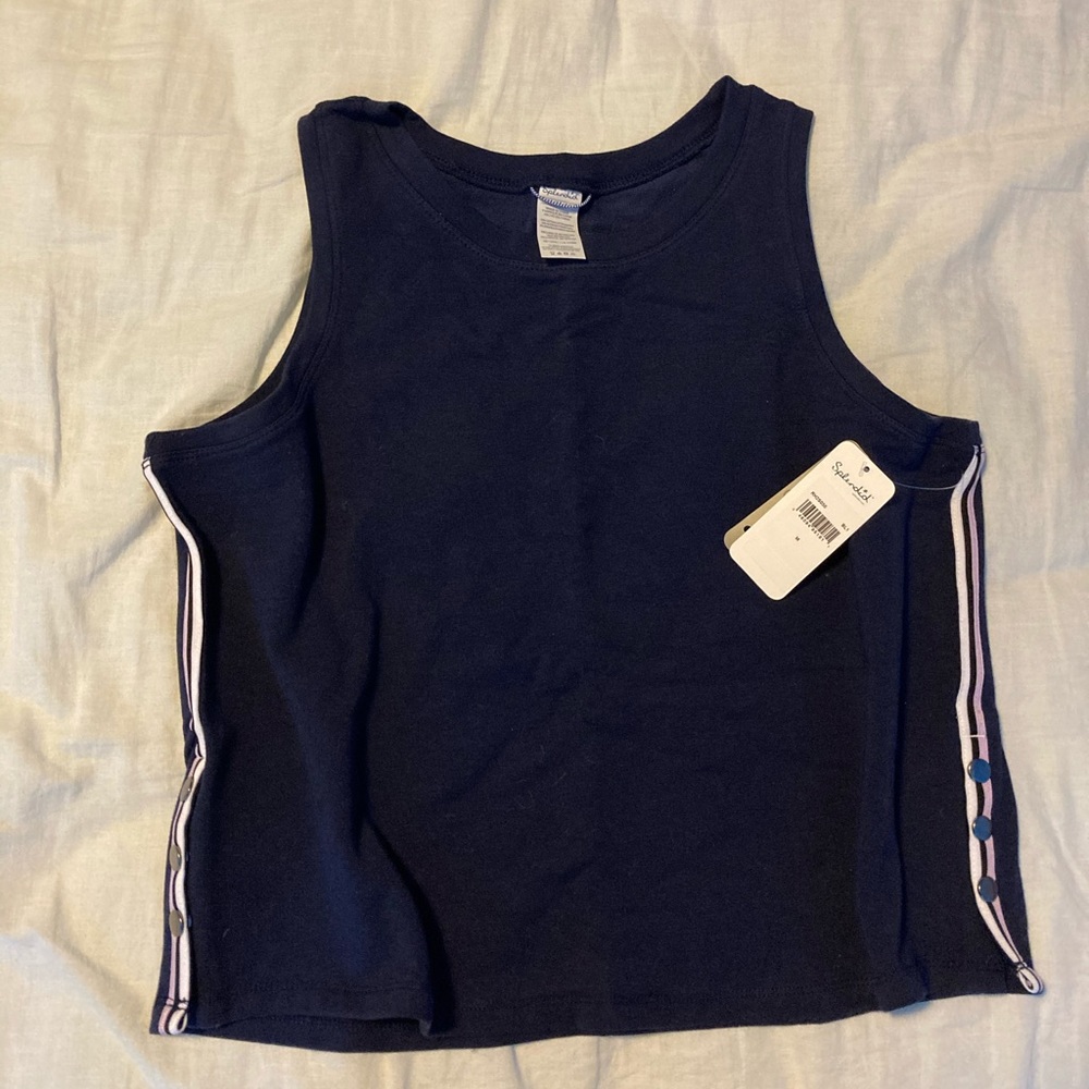 Splendid navy crop tank size M